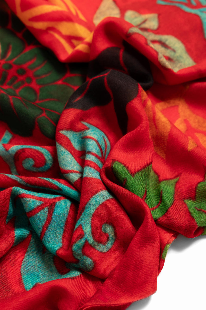 Schal "Floral Red"