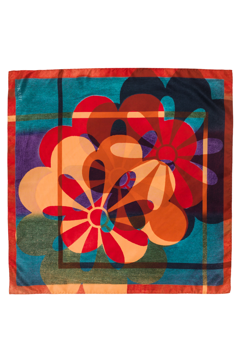 Tuch "Flower Splash 70ties – Silk"