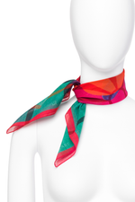 Tuch "Flower Splash green/blue – Cotton"