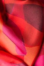 Tuch "Flower Splash  red/pink – Silk"