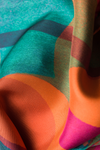 Tuch "Flower Splash  green/blue – Silk"