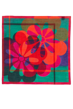 Tuch "Flower Splash green/blue – Cotton"
