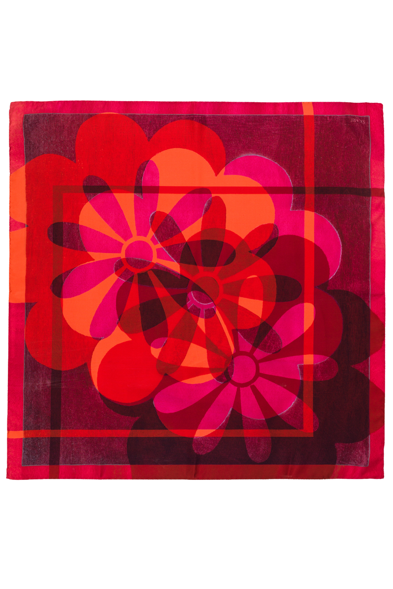 Tuch "Flower Splash  red/pink – Silk"